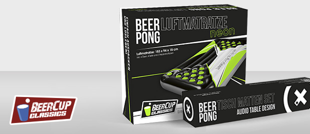 Beer Pong: Produkte und Verpackung